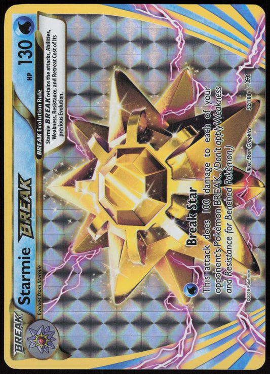 STARMIE BREAK 32/108 EVOLUTIONS POKEMON BREAK RARE HOLO LP