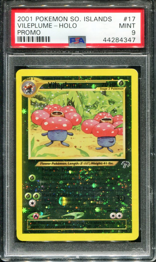VILEPLUME HOLO 17/18 PSA 9 SOUTHERN ISLANDS PROMO POKEMON