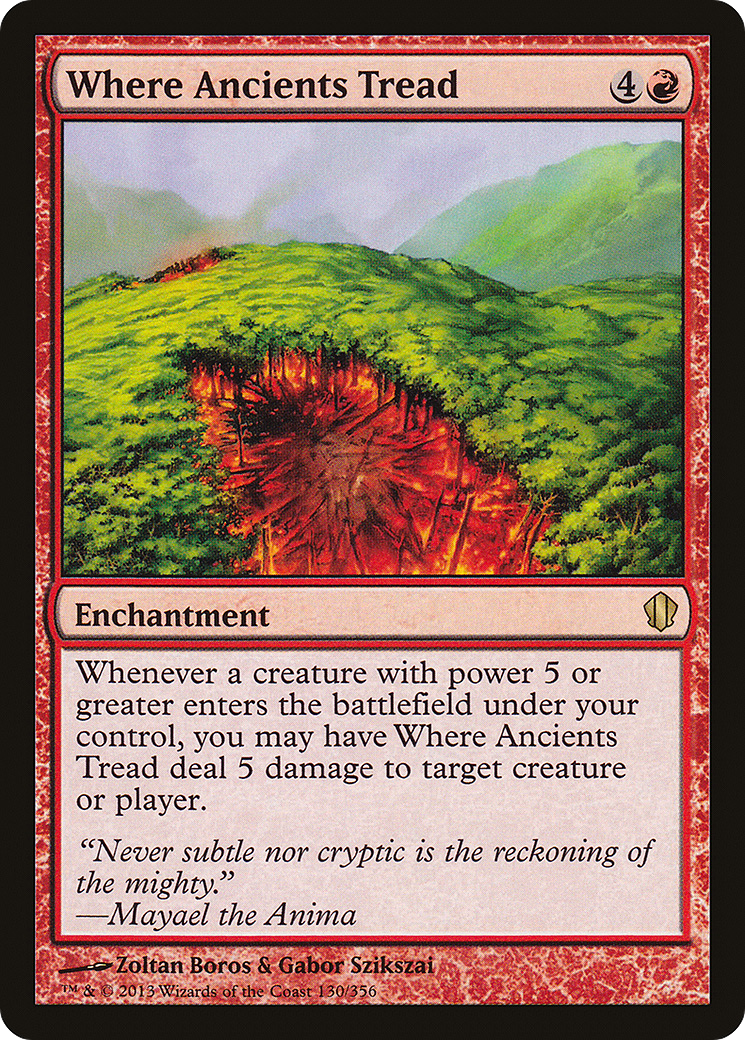 MAGIC: THE GATHERING  - Where Ancients Tread (C13-130) - Commander 2013