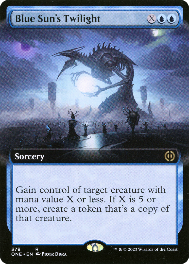 MAGIC: THE GATHERING  - Blue Sun's Twilight (Extended Art) (ONE-379) - Phyrexia: All Will Be One: (Extended Art) Foil