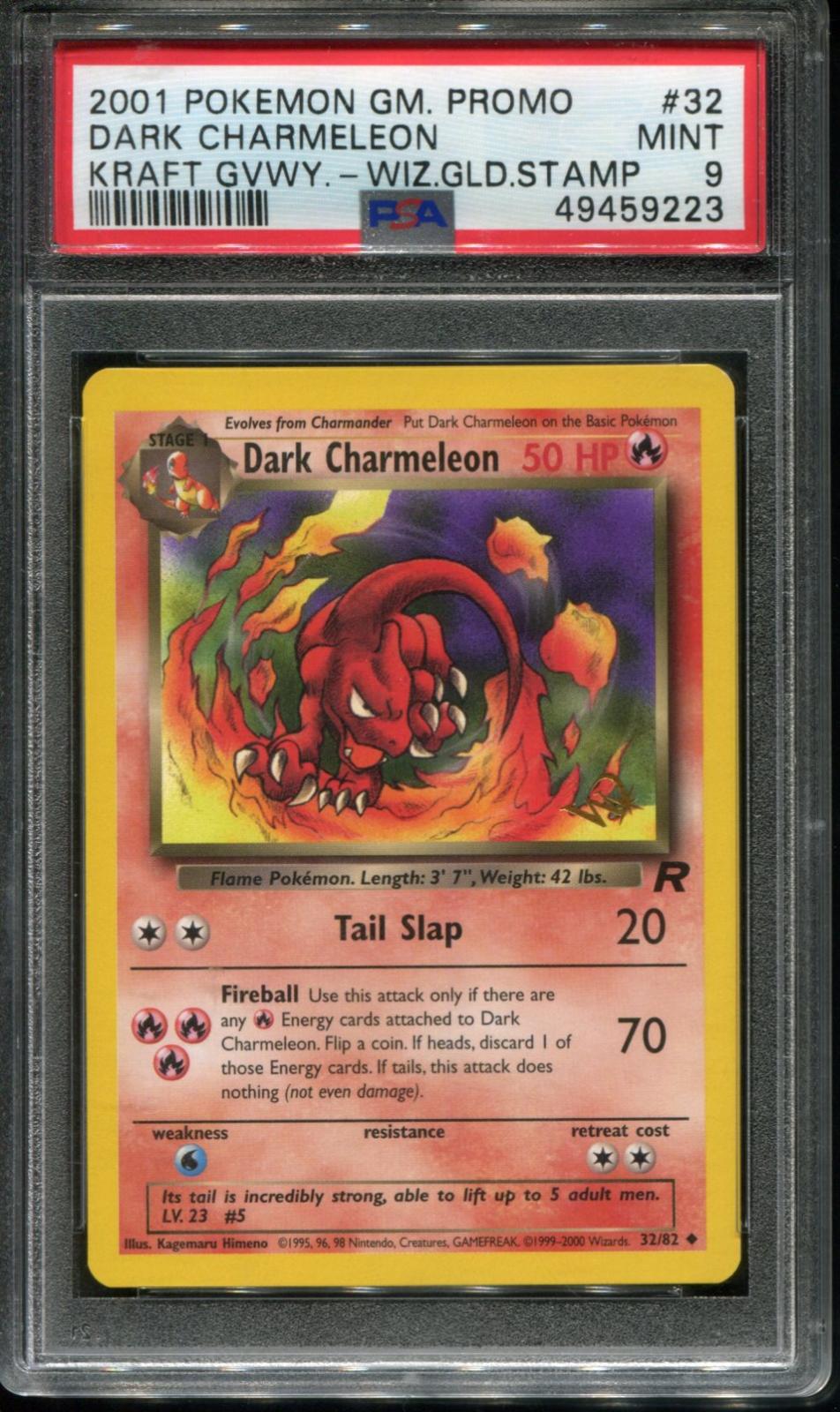 DARK CHARMELEON 32 PSA 9 KRAFT GIVEAWAY GAME PROMO POKEMON