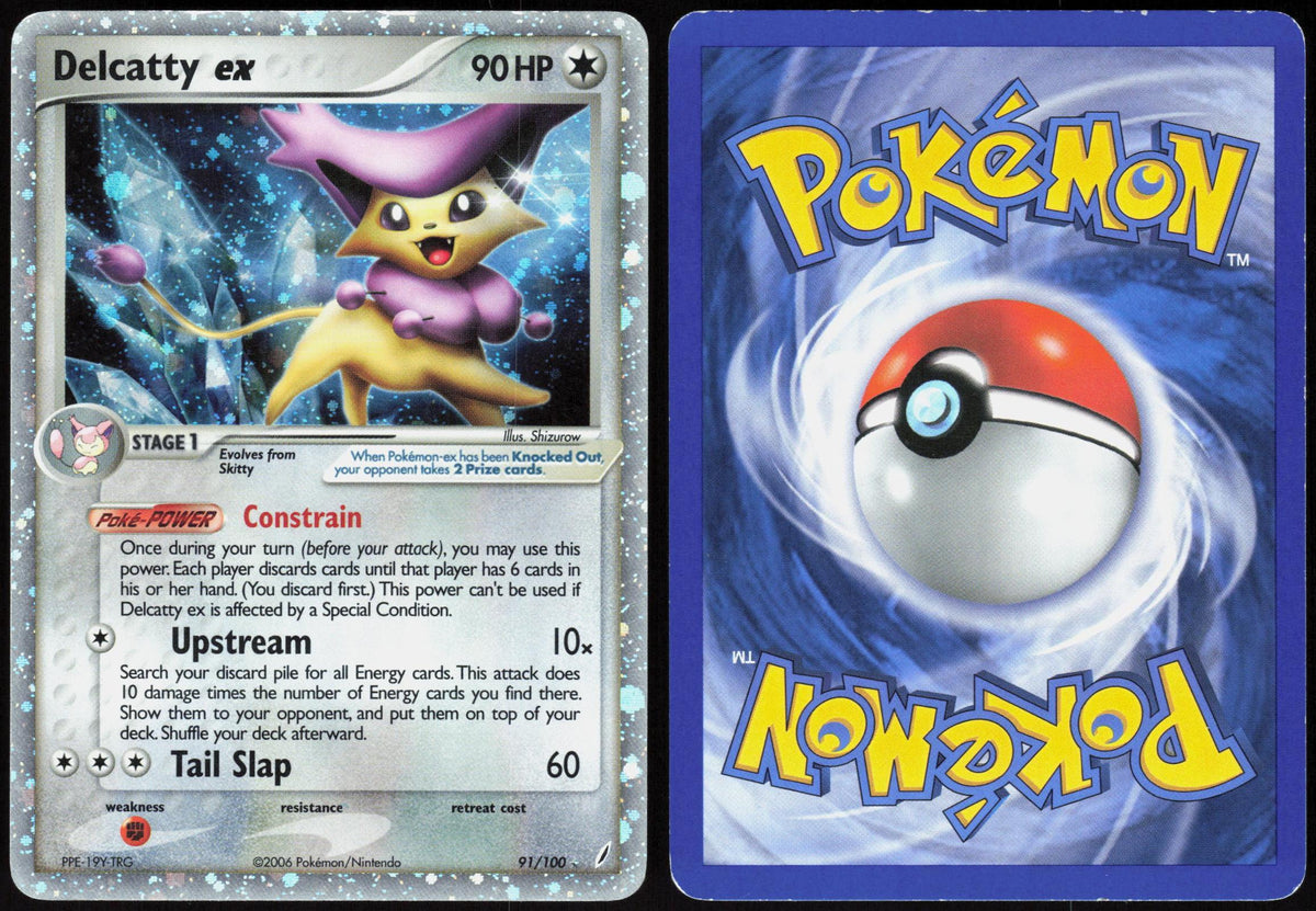 DELCATTY EX 91/100 CRYSTAL GUARDIANS POKEMON EX RARE HOLO MP