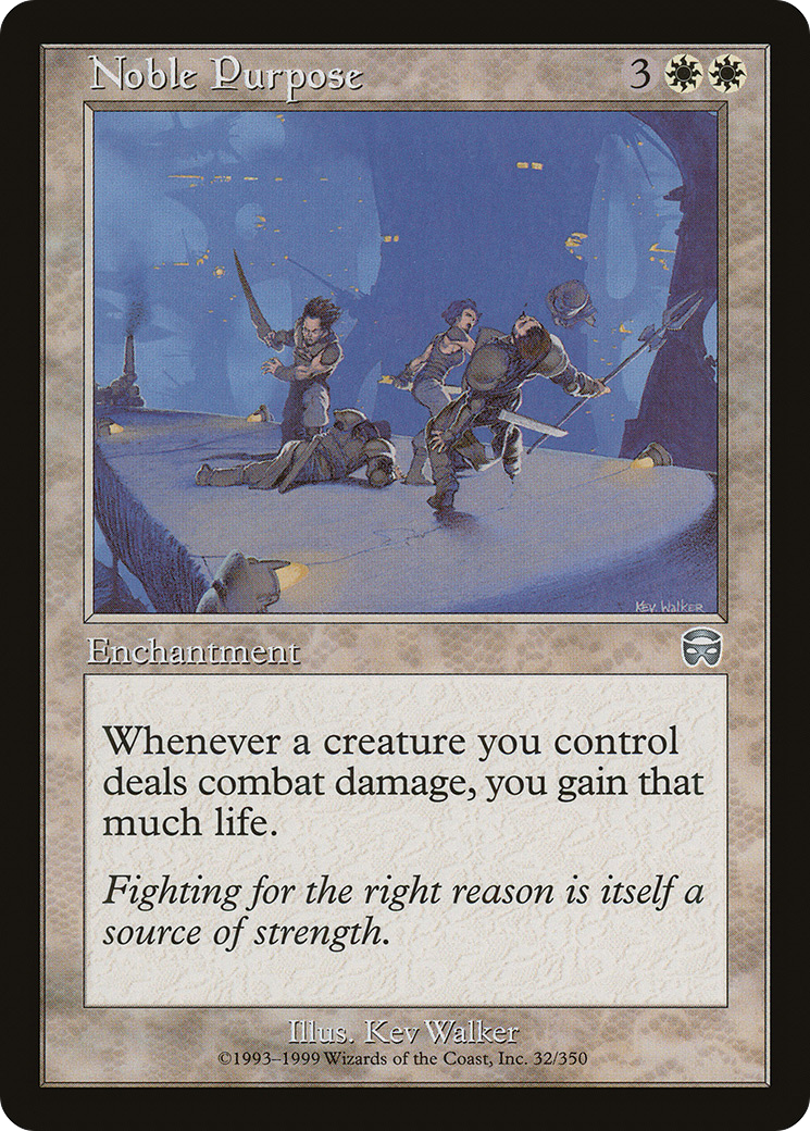 MAGIC: THE GATHERING  - Noble Purpose (MMQ-032) - Mercadian Masques Foil