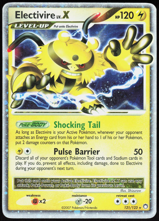 ELECTIVIRE LV.X 121/123 MYSTERIOUS TREASURES POKEMON LV.X HOLO LP
