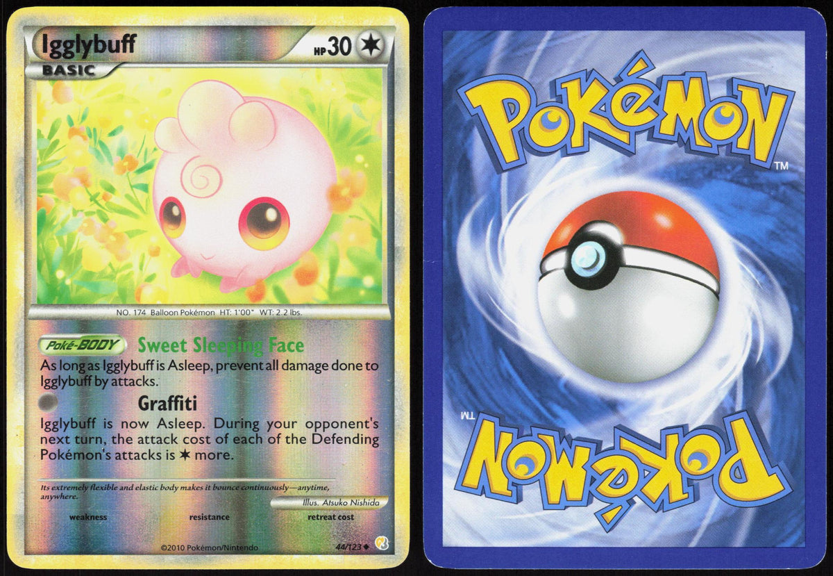 IGGLYBUFF 44/123 HEARTGOLD & SOULSILVER POKEMON UNCOMMON REVERSE HOLO LP