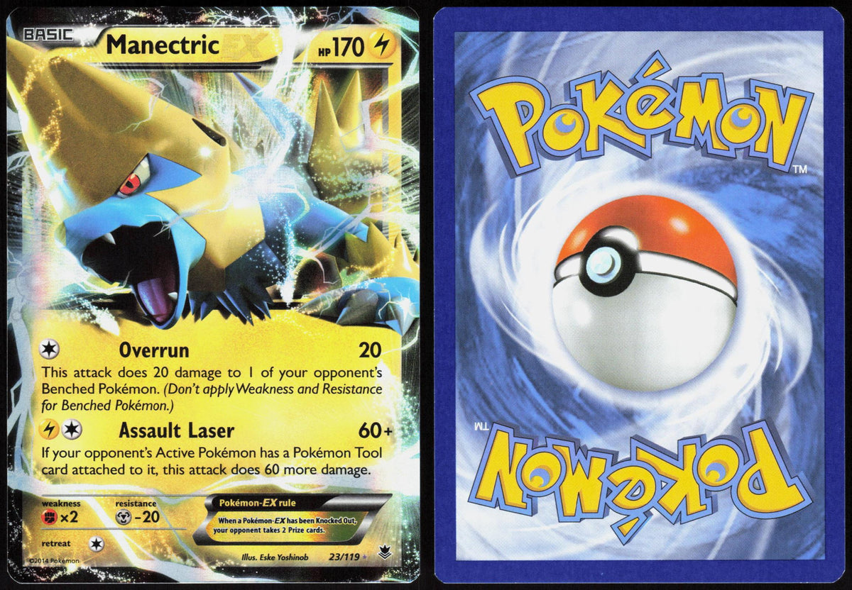 MANECTRIC EX 23/119 PHANTOM FORCES POKEMON ULTRA RARE HOLO NM