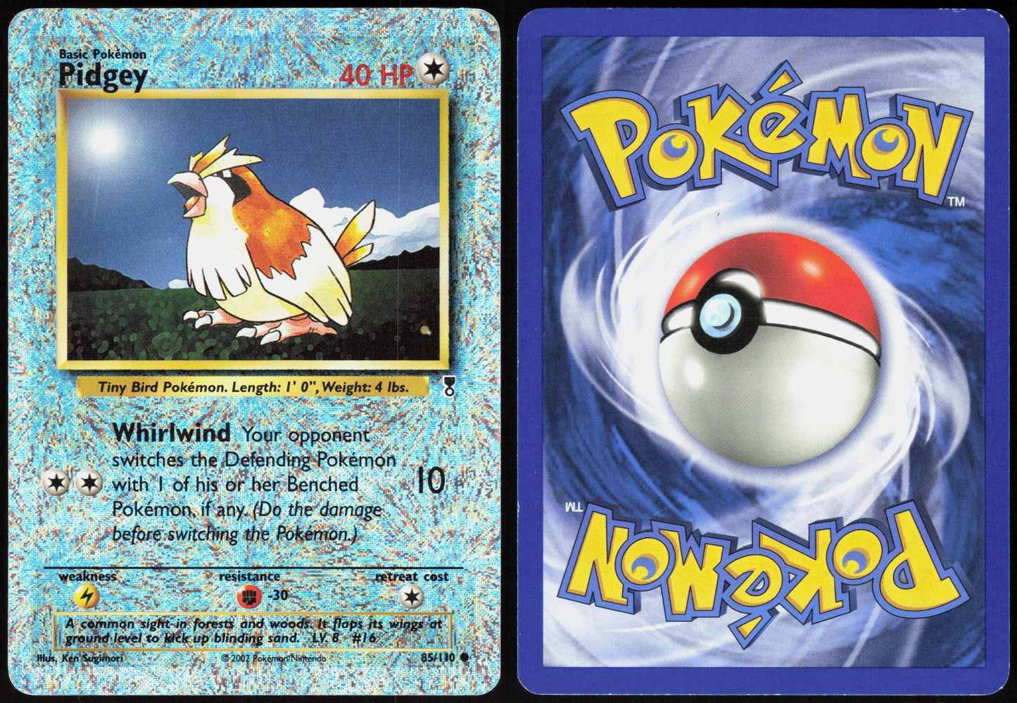 PIDGEY 85/110 LEGENDARY COLLECTION POKEMON COMMON REVERSE HOLO LP