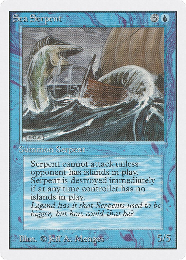 MAGIC: THE GATHERING  - Sea Serpent (2ED-077) - Unlimited Edition