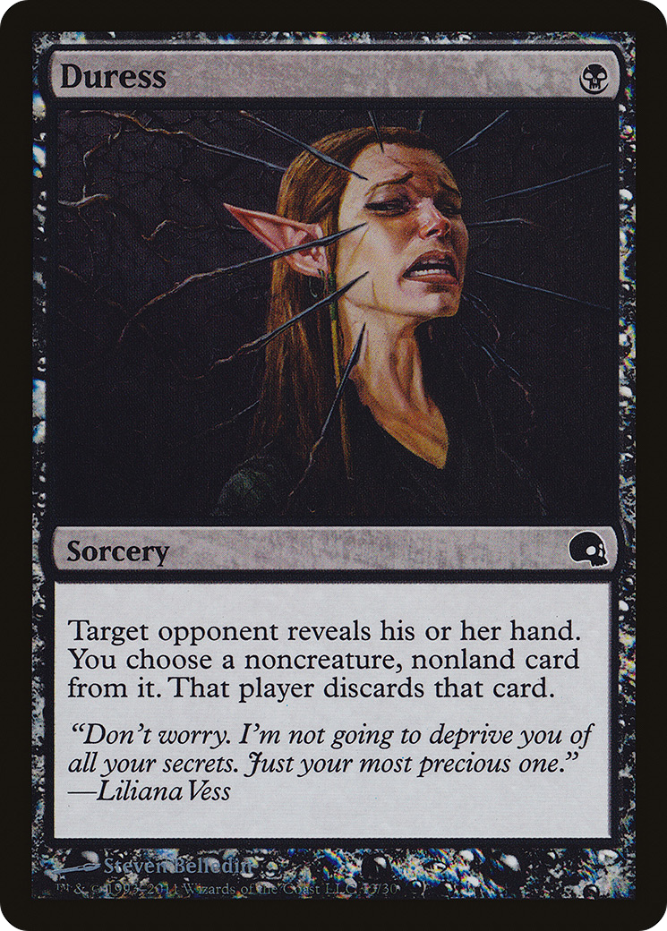 MAGIC: THE GATHERING  - Duress (GRV-013) - Premium Deck Series: Graveborn Foil