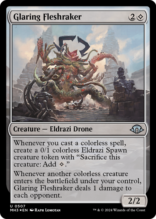 MAGIC: THE GATHERING  - Glaring Fleshraker (Ripple Foil) (MH3-507) - Modern Horizons 3 Foil
