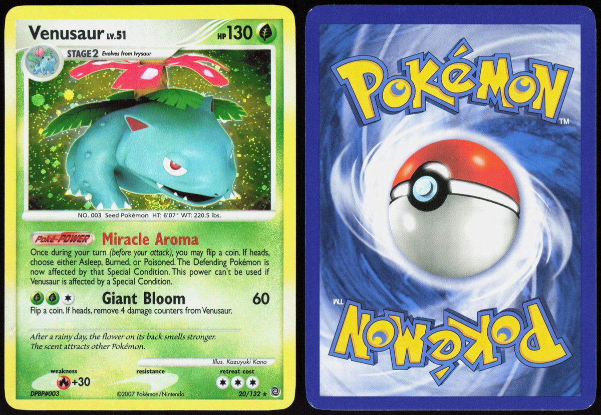 VENUSAUR 20/132 SECRET WONDERS POKEMON RARE HOLO LP (holo bleed)