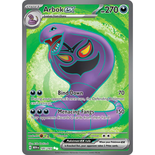 POKEMON TCG - ARBOK EX 185/165 151 FULL ART