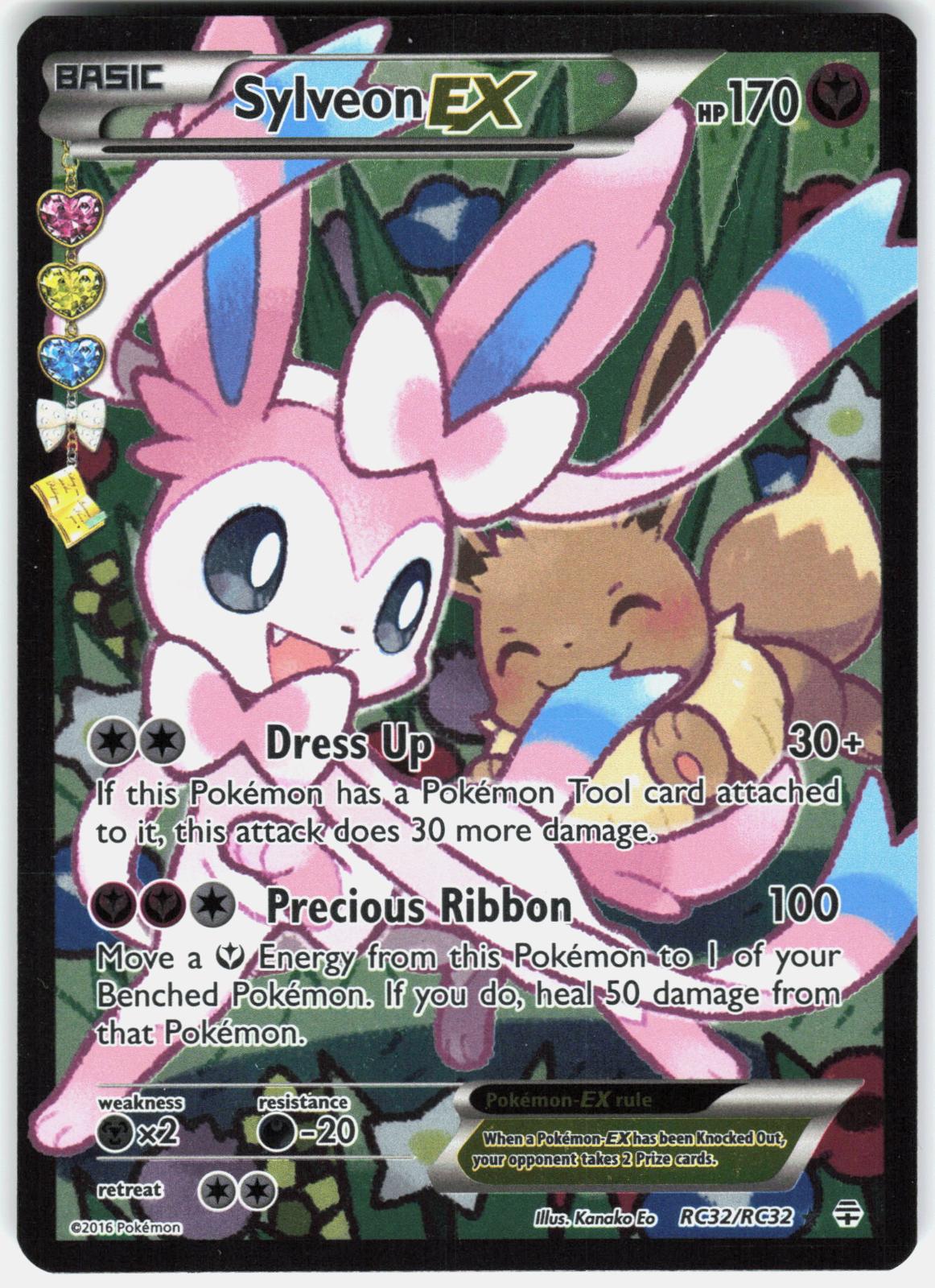 SYLVEON EX RC32/RC32 GENERATIONS POKEMON ULTRA RARE HOLO LP