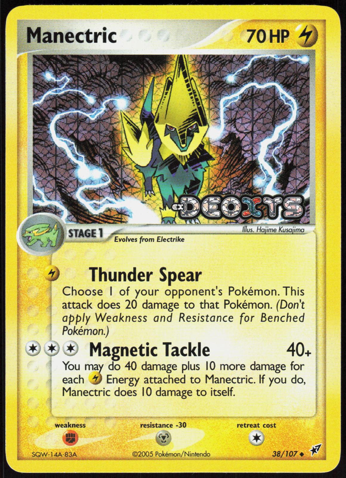 MANECTRIC 38/107 DEOXYS POKEMON UNCOMMON REVERSE HOLO LP