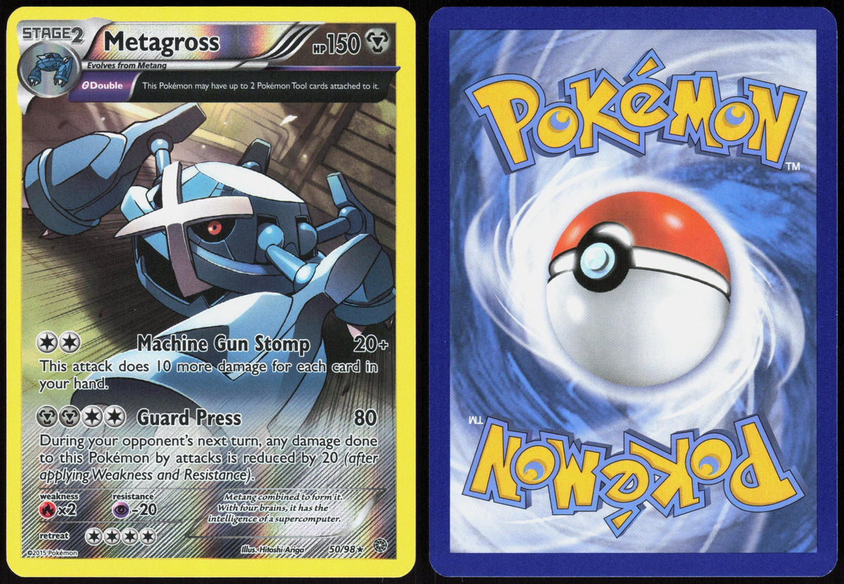 METAGROSS 50/98 ANCIENT ORIGINS POKEMON RARE REVERSE HOLO NM