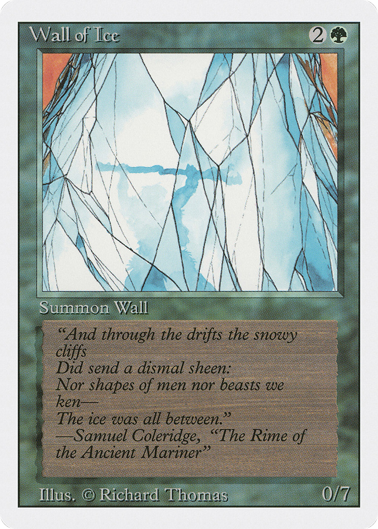 MAGIC: THE GATHERING  - Wall of Ice (3ED-225) - Revised Edition