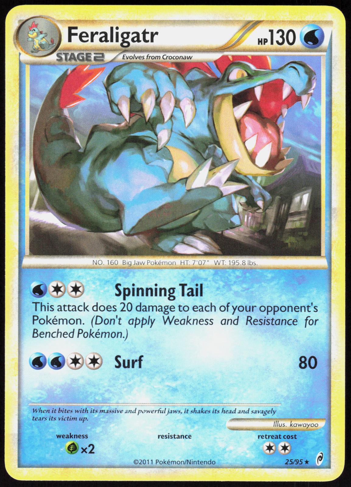 FERALIGATR 25/95 CALL OF LEGENDS POKEMON RARE LP