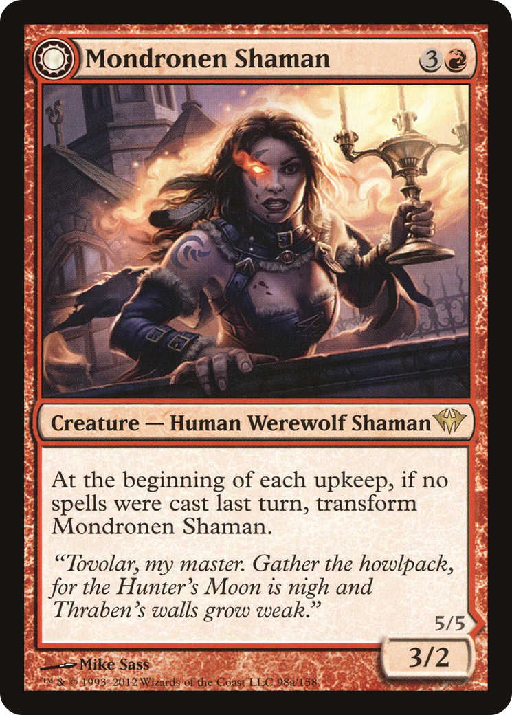 MAGIC: THE GATHERING  - Mondronen Shaman (DKA-098) - Dark Ascension: (Double Faced Transform)