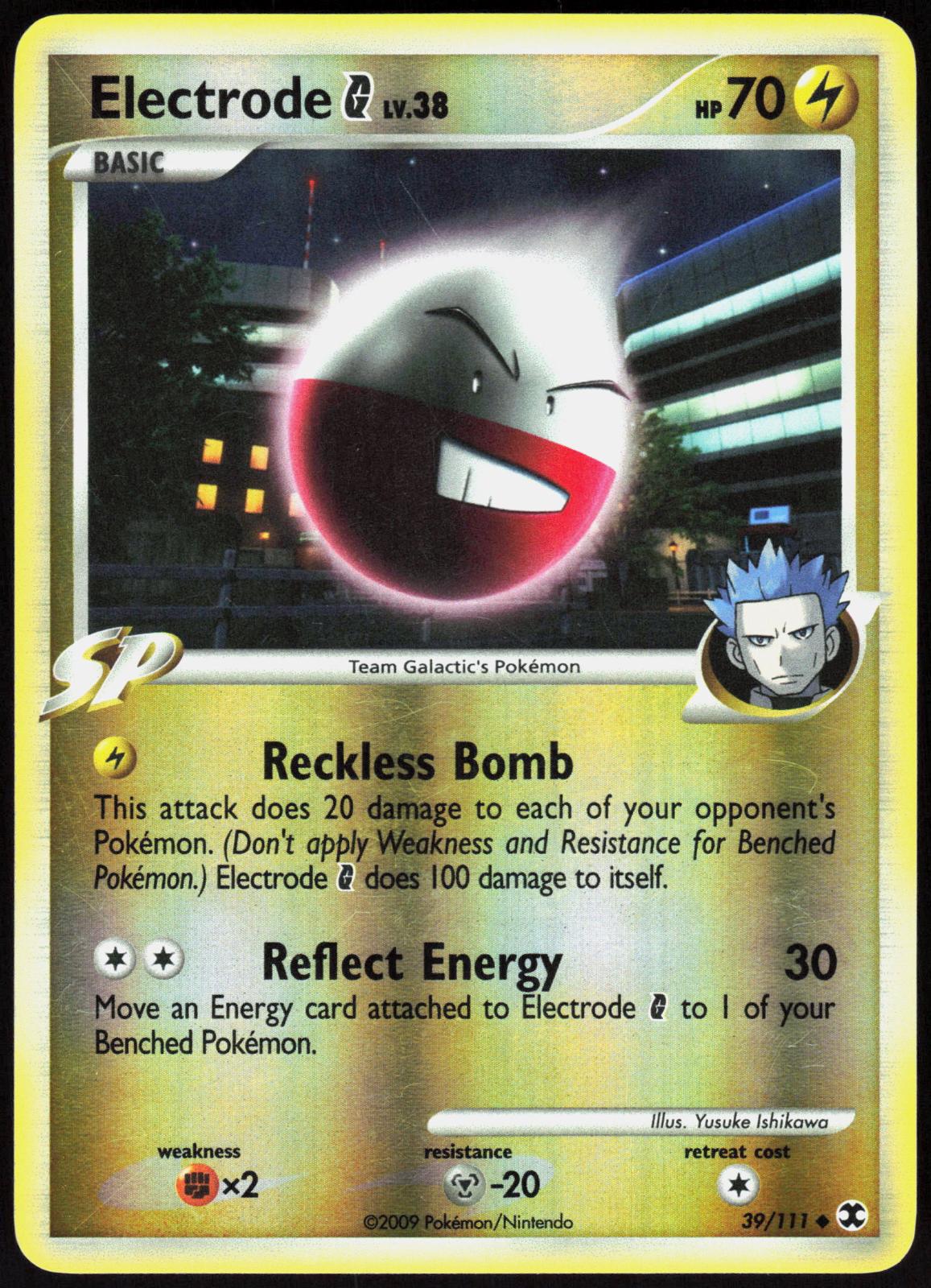 ELECTRODE G 39/111 RISING RIVALS POKEMON UNCOMMON REVERSE HOLO LP