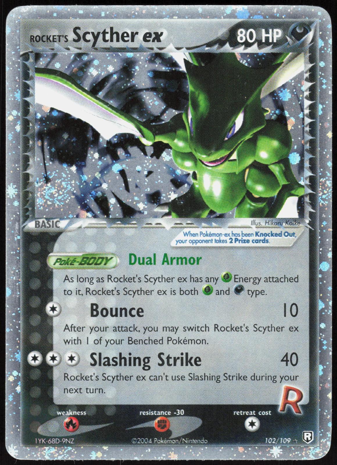 ROCKET'S SCYTHER EX 102/109 TEAM ROCKET RETURNS POKEMON EX RARE NM