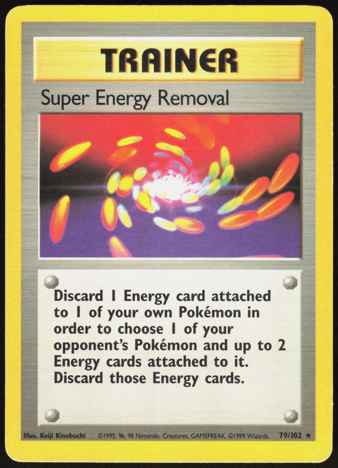 SUPER ENERGY REMOVAL 79/102 BASE SET UNLIMITED POKEMON RARE MP