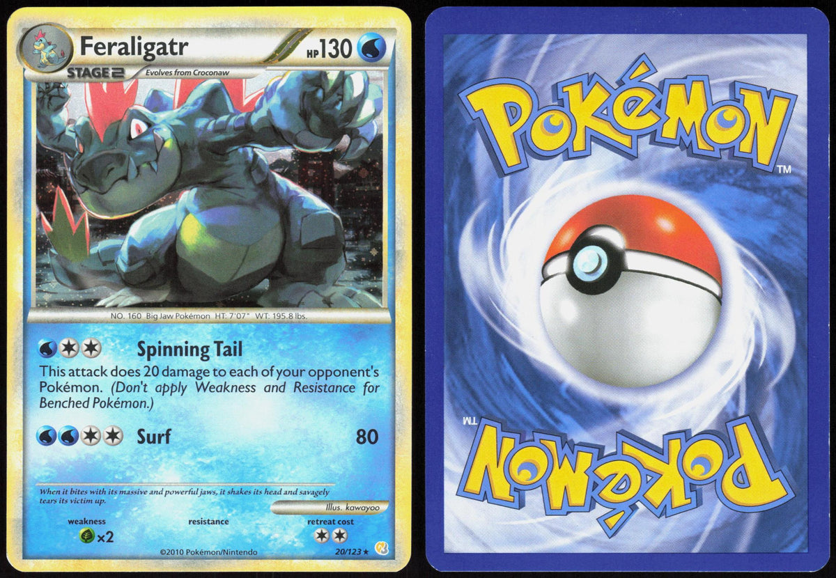 FERALIGATR (COSMOS HOLO) 20/123 DECK EXCLUSIVES POKEMON HOLO RARE LP