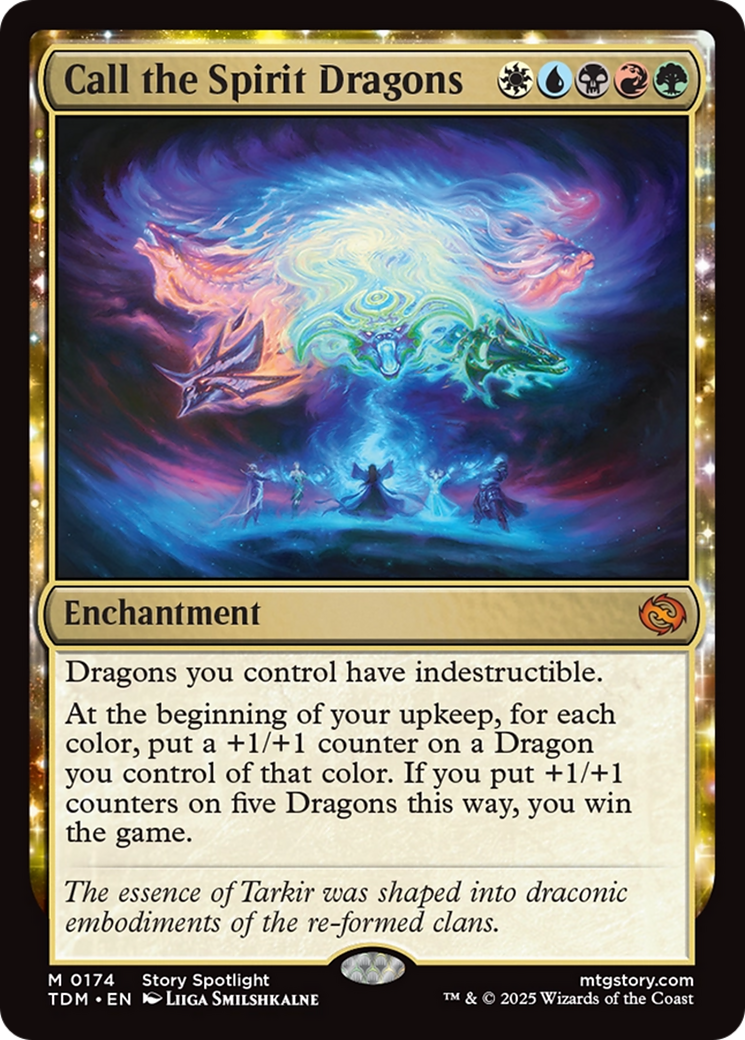 MAGIC: THE GATHERING  - Call the Spirit Dragons (TDM-174) - Tarkir: Dragonstorm: (enchantment)