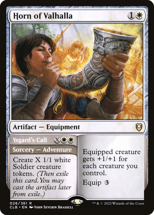 MAGIC: THE GATHERING  - Horn of Valhalla (CLB-026) - Commander Legends: Battle for Baldur's Gate Foil