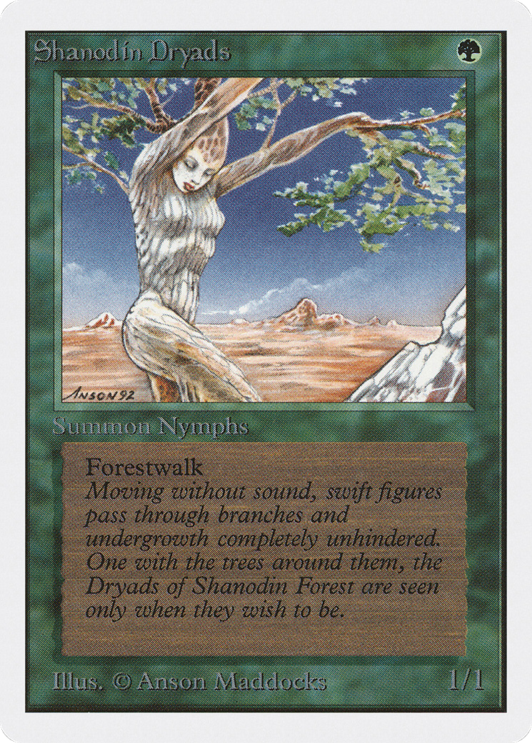 MAGIC: THE GATHERING  - Shanodin Dryads (2ED-217) - Unlimited Edition