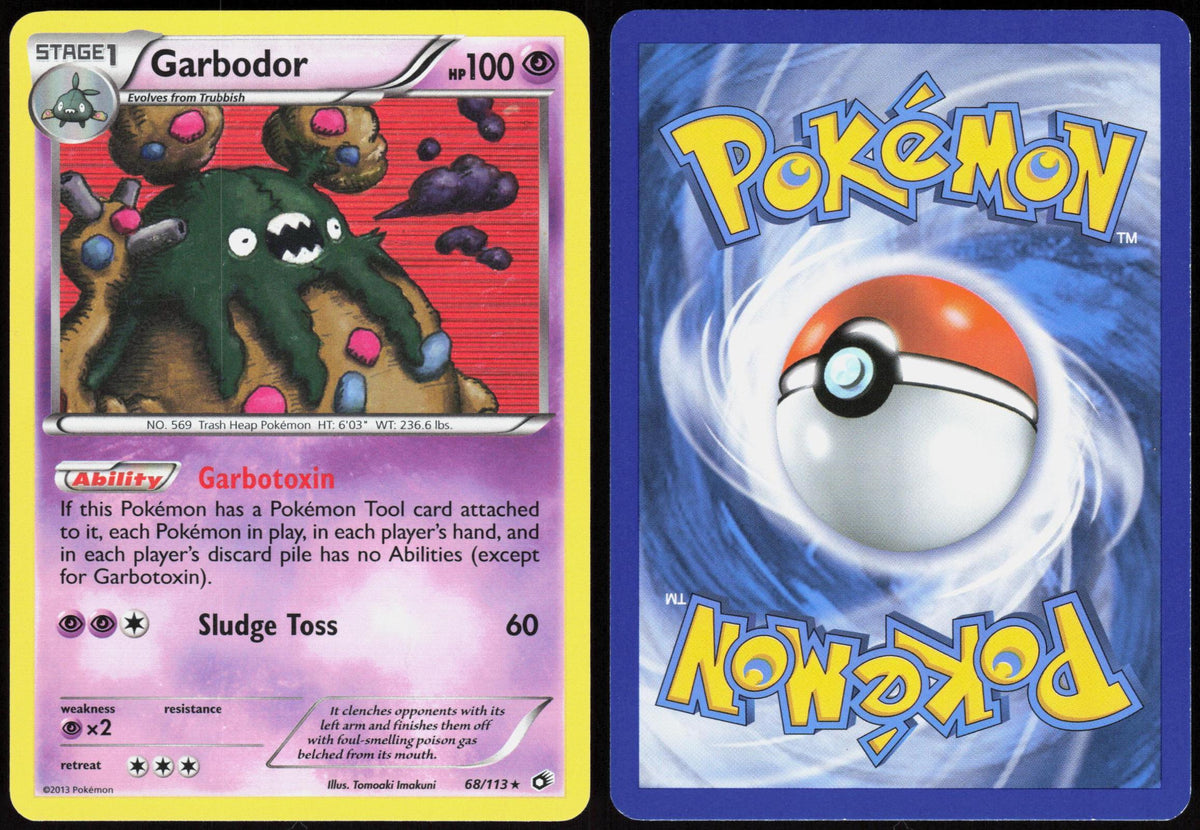 GARBODOR 68/113 LEGENDARY TREASURES POKEMON HOLO RARE LP