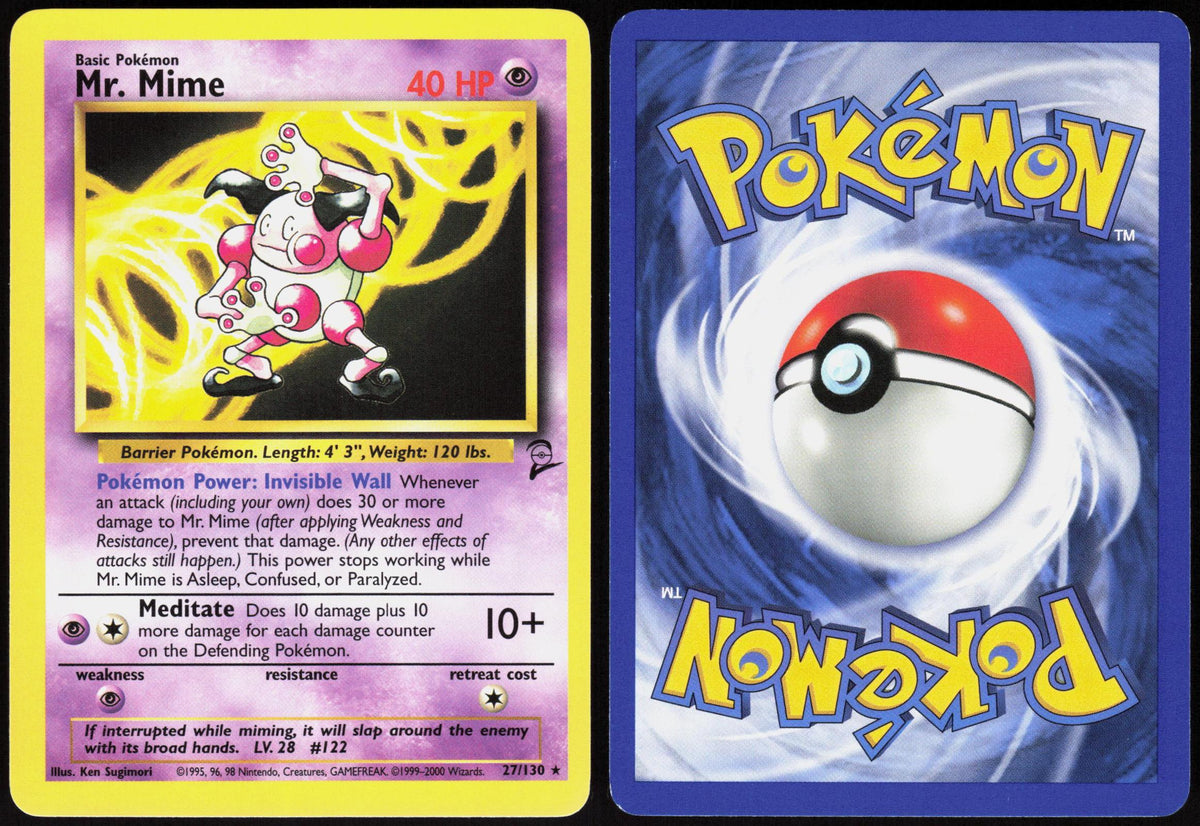 MR. MIME 27/130 BASE SET 2 POKEMON RARE LP
