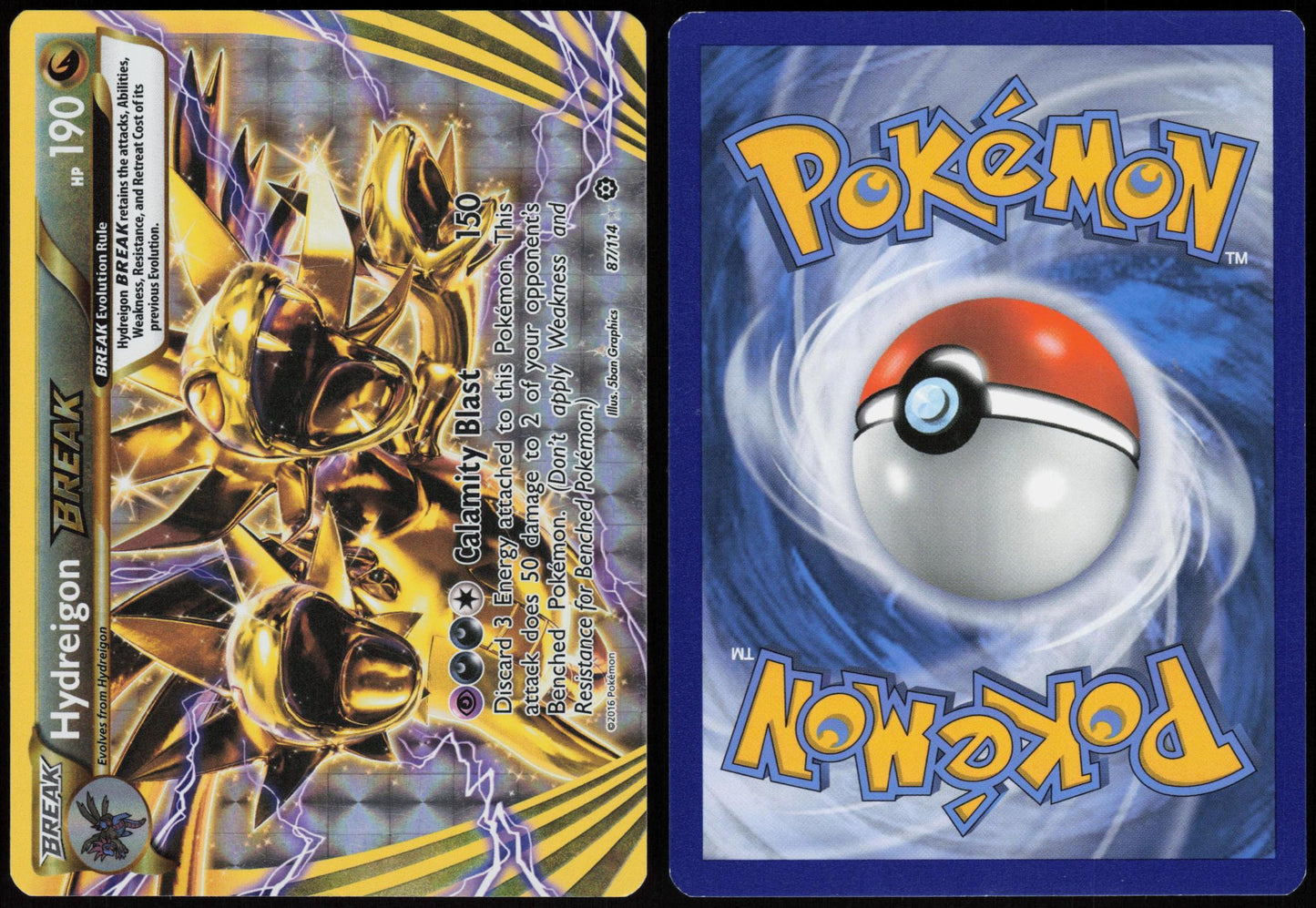 HYDREIGON BREAK 87/114 STEAM SIEGE POKEMON BREAK RARE HOLO LP