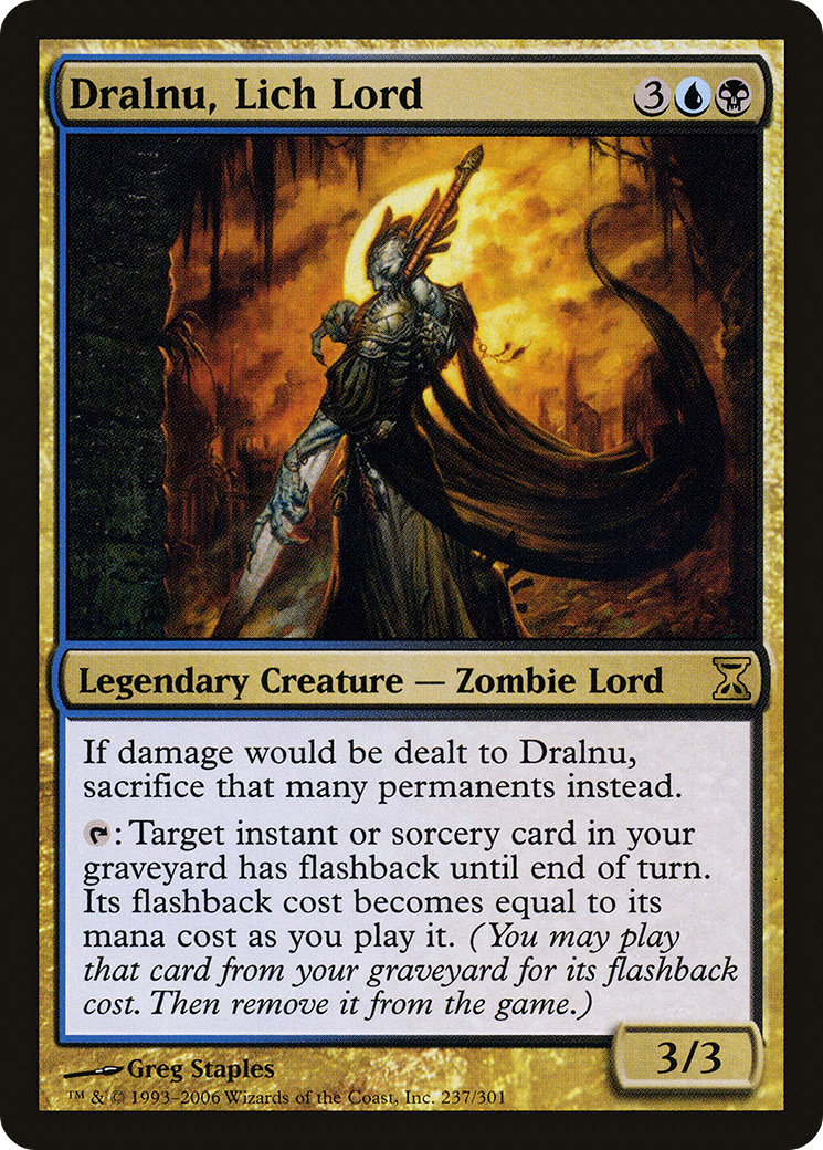 MAGIC: THE GATHERING  - Dralnu, Lich Lord (TSP-237) - Time Spiral