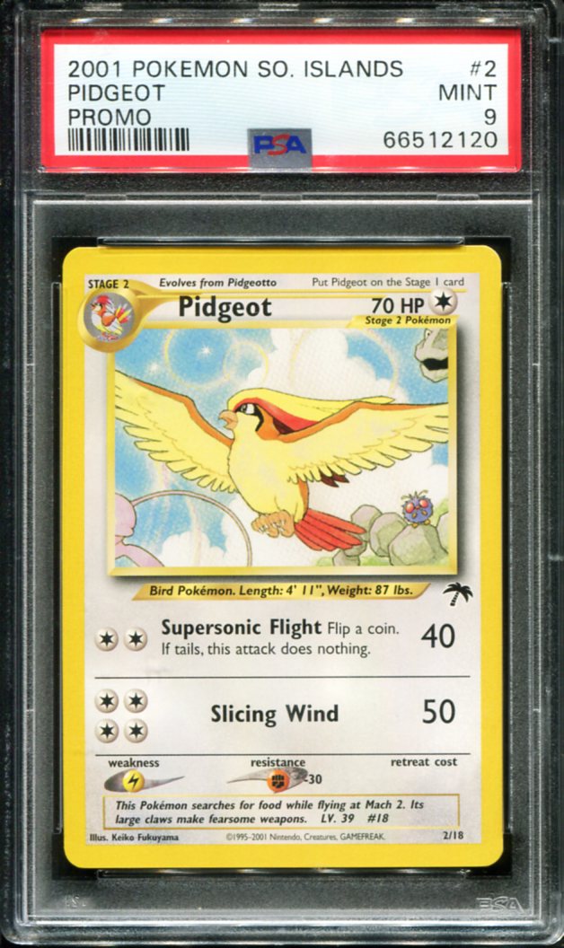 PIDGEOT 2/18 PSA 9 SOUTHERN ISLANDS PROMO POKEMON