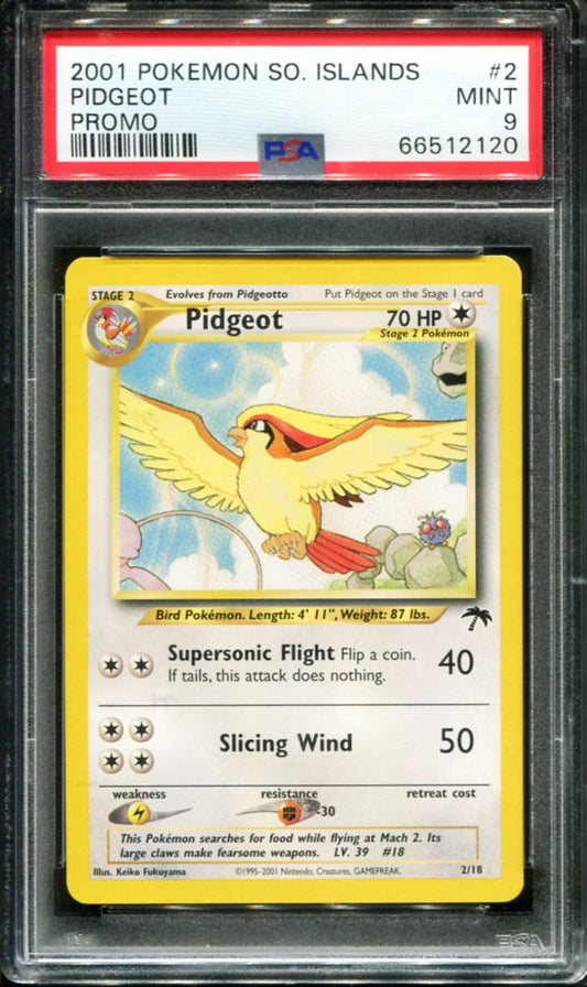 PIDGEOT 2/18 PSA 9 SOUTHERN ISLANDS PROMO POKEMON