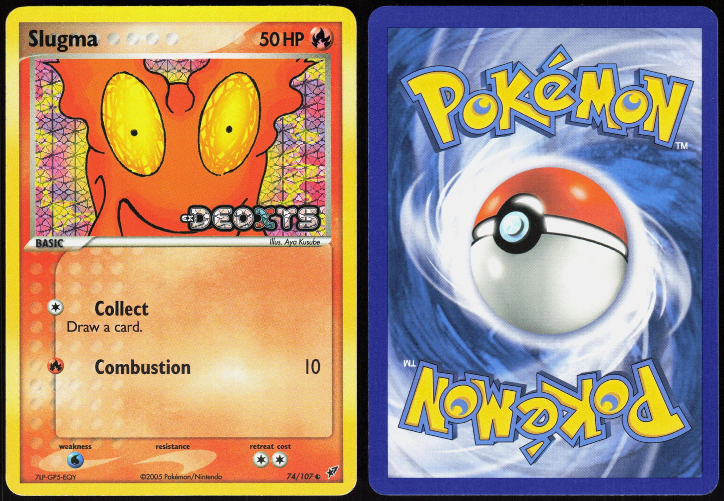 SLUGMA 74/107 DEOXYS POKEMON COMMON REVERSE HOLO LP