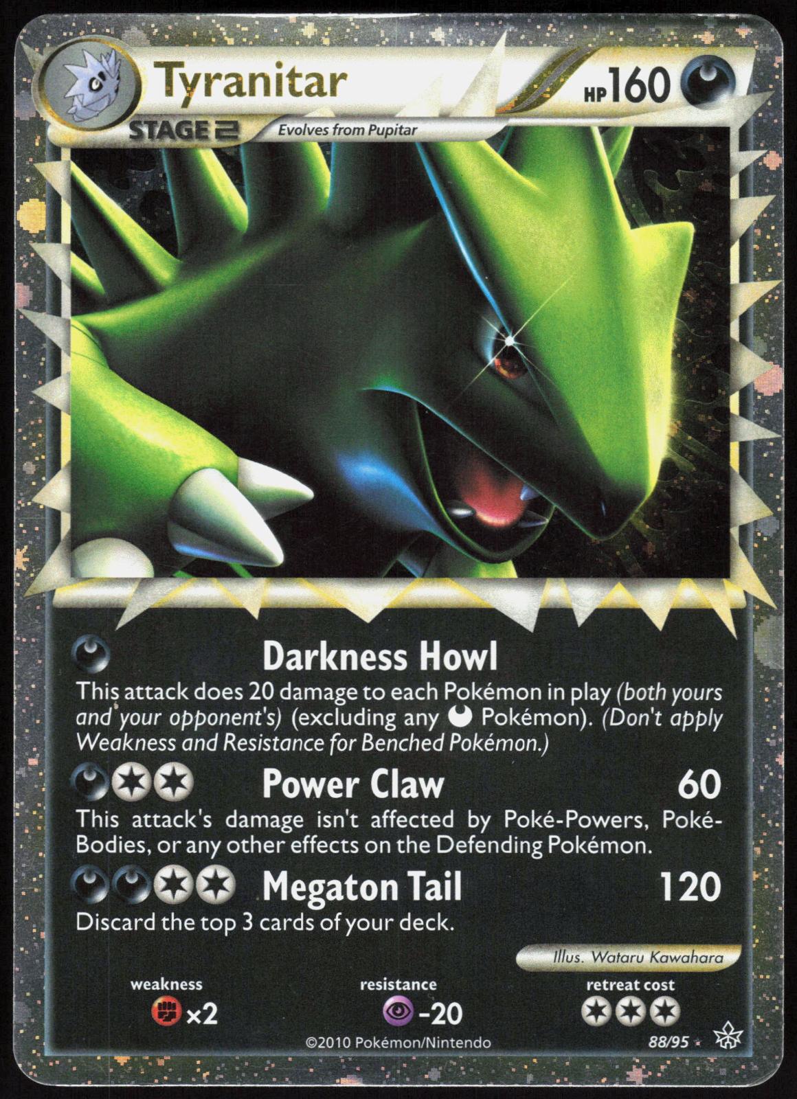 TYRANITAR 88/95 HGSS UNLEASHED POKEMON PRIME RARE HOLO HP