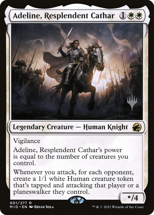 MAGIC: THE GATHERING  - Adeline, Resplendent Cathar (PPMID-001) - Innistrad: Midnight Hunt Promos