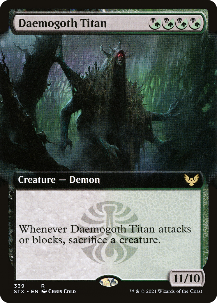 MAGIC: THE GATHERING  - Daemogoth Titan (Extended Art) (STX-339) - Strixhaven: School of Mages: (Extended Art) Foil