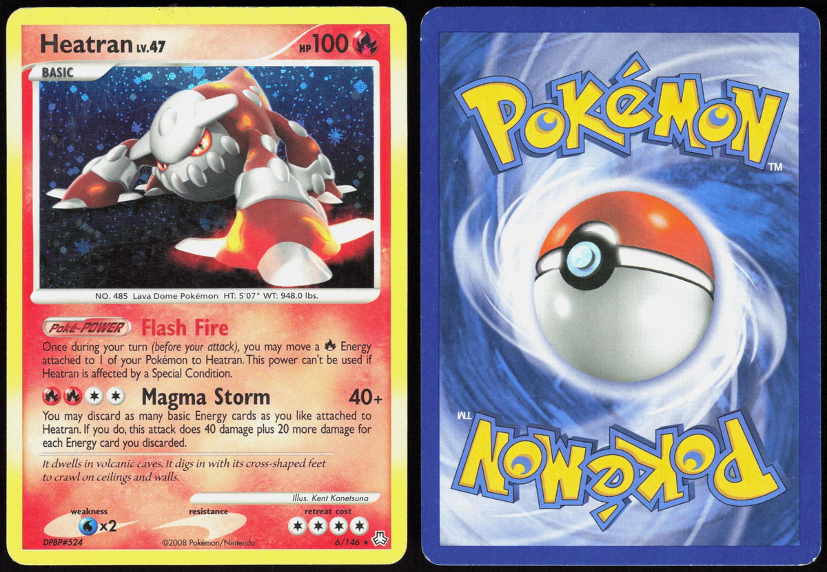 HEATRAN 6/146 LEGENDS AWAKENED POKEMON RARE HOLO LP