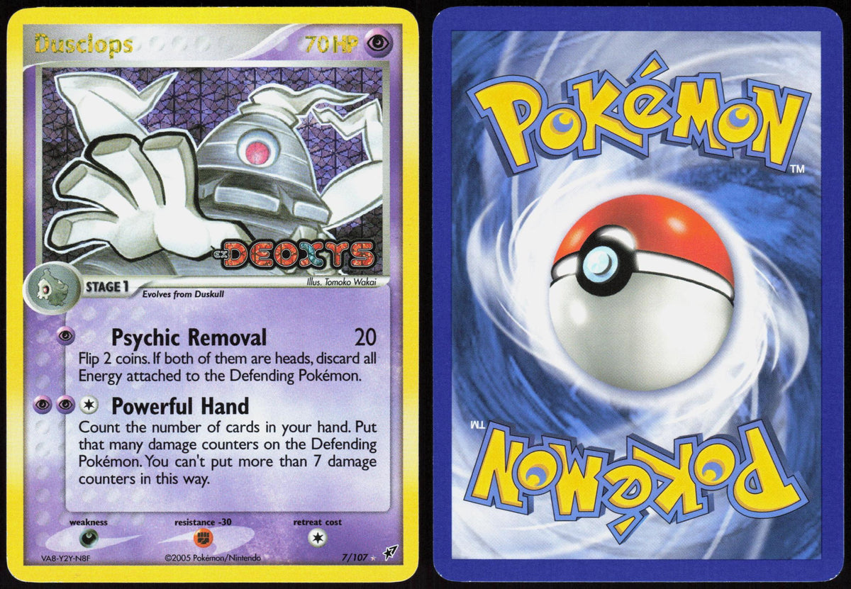 DUSCLOPS 7/107 DEOXYS POKEMON RARE REVERSE HOLO LP