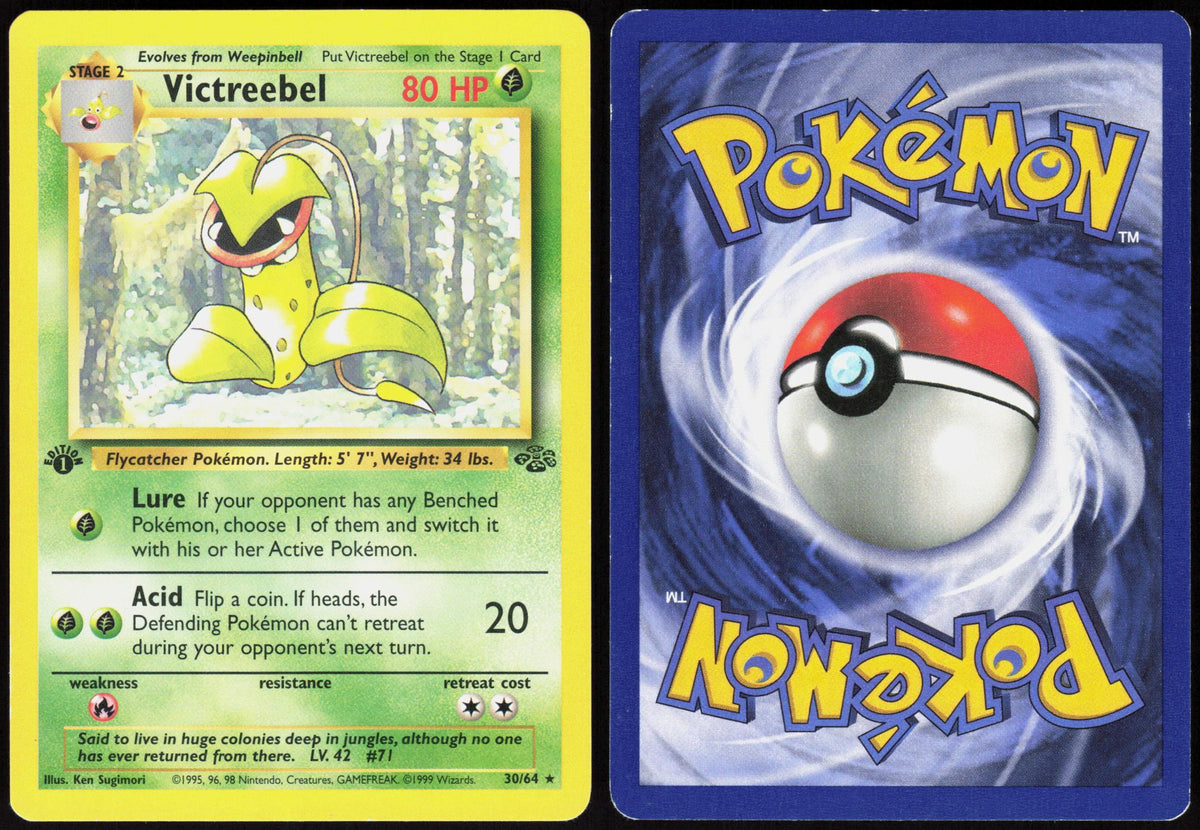 VICTREEBEL 30/64 JUNGLE POKEMON RARE 1ST EDITION LP