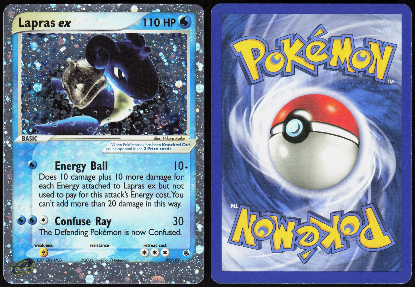 LAPRAS EX 99/109 RUBY & SAPPHIRE POKEMON EX RARE HOLO LP