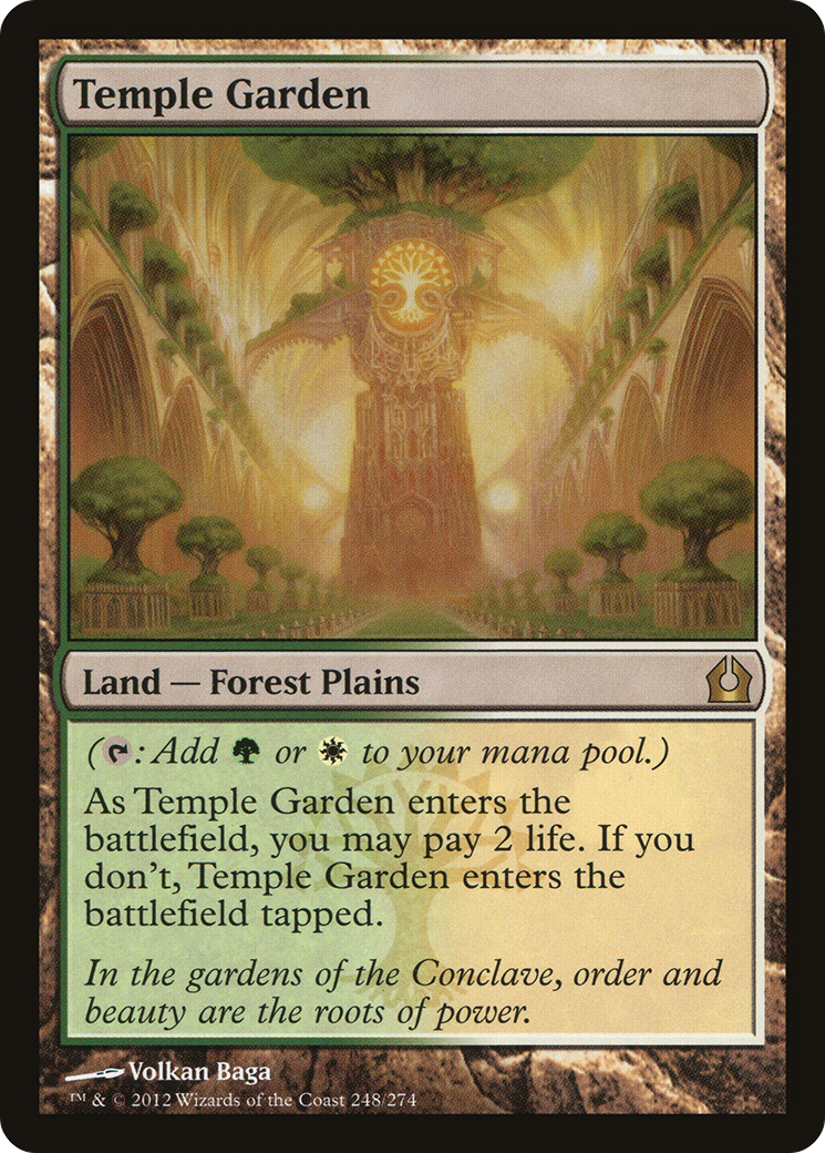MAGIC: THE GATHERING  - Temple Garden (RTR-248) - Return to Ravnica Foil