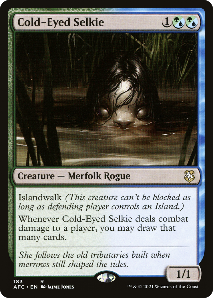 MAGIC: THE GATHERING  - Cold-Eyed Selkie (AFC-183) - Forgotten Realms Commander