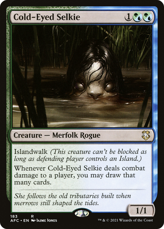 MAGIC: THE GATHERING  - Cold-Eyed Selkie (AFC-183) - Forgotten Realms Commander