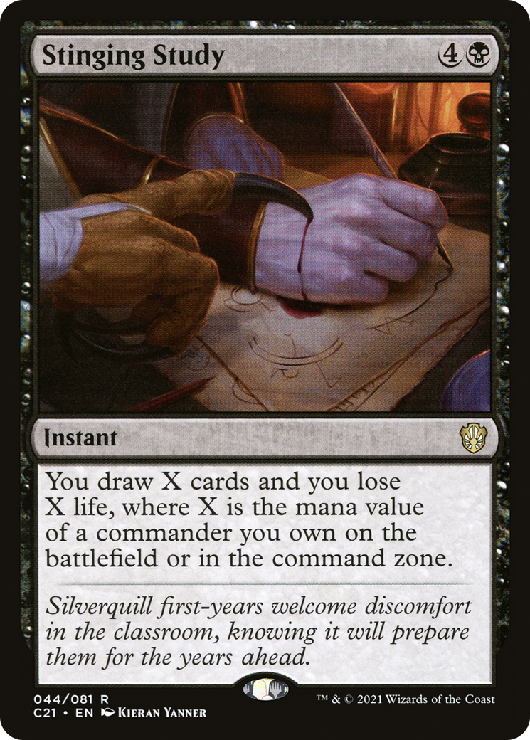 MAGIC: THE GATHERING  - Stinging Study (C21-044) - Commander 2021