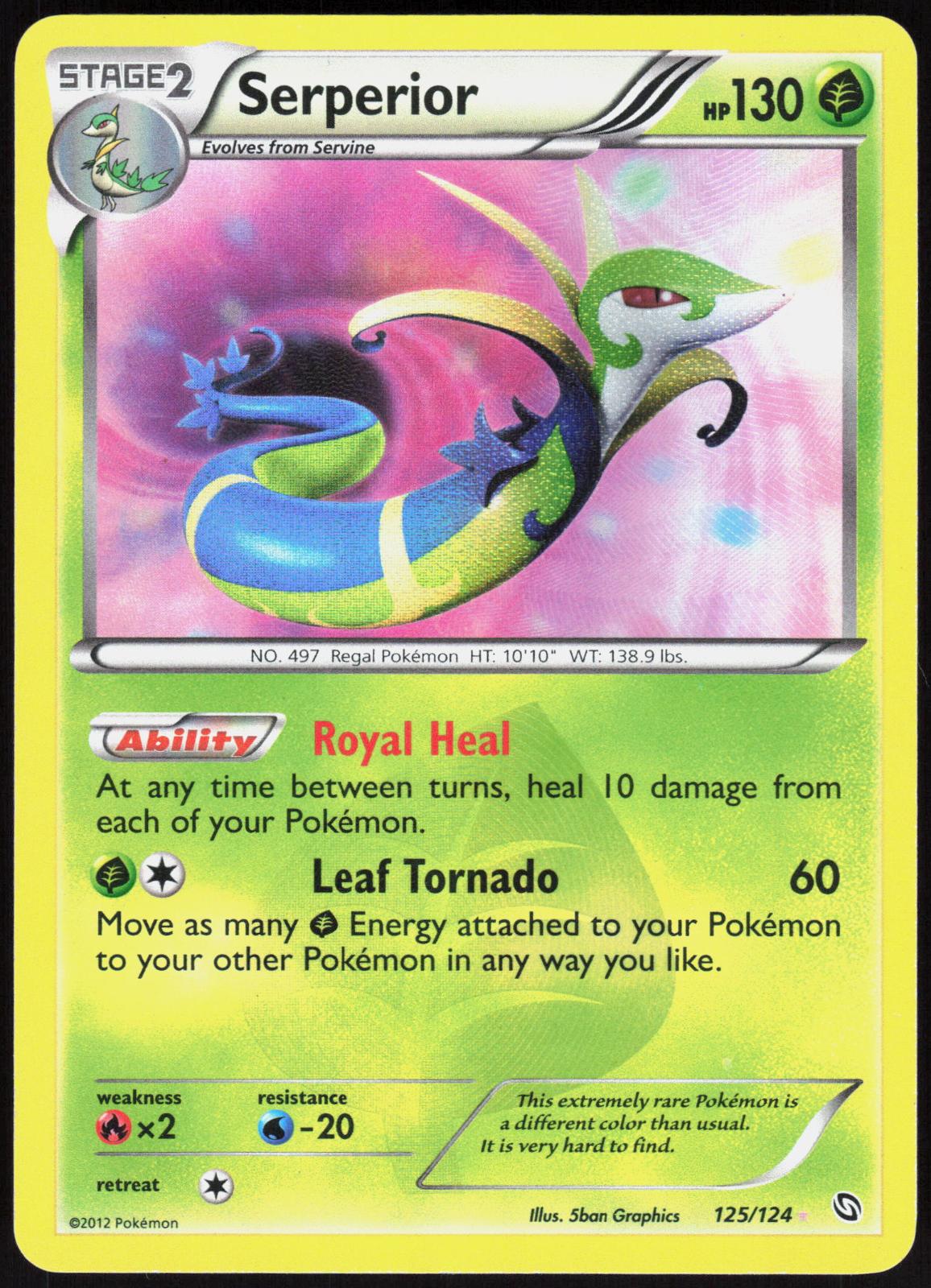 SERPERIOR 125/124 DRAGONS EXALTED POKEMON SECRET RARE LP