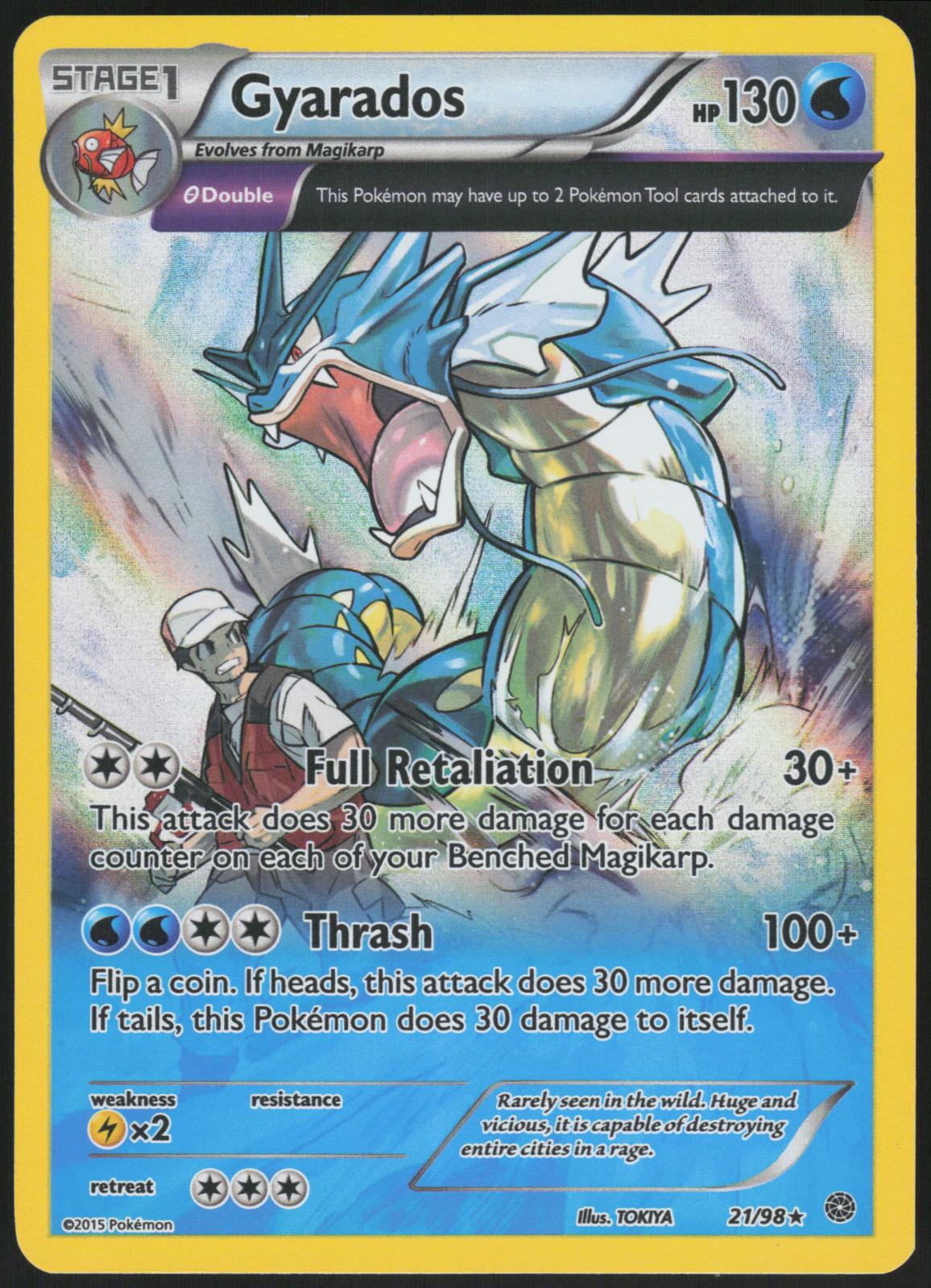 GYARADOS 21/98 ANCIENT ORIGINS POKEMON RARE HOLO LP