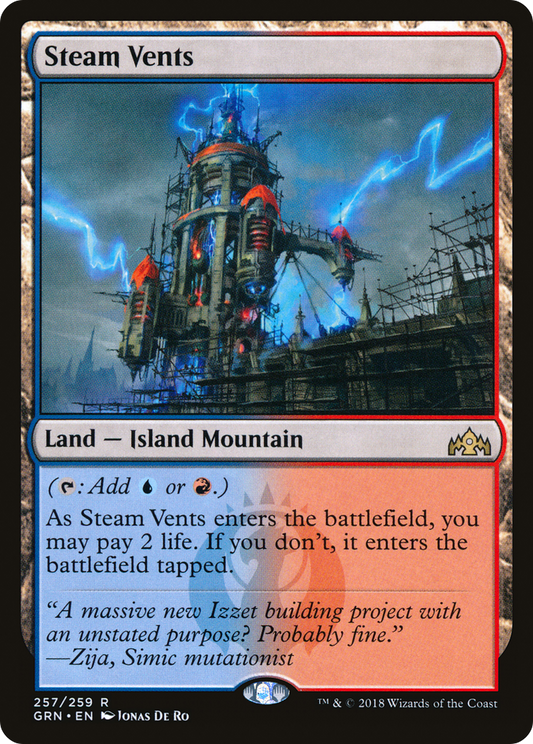 MAGIC: THE GATHERING  - Steam Vents (GRN-257) - Guilds of Ravnica